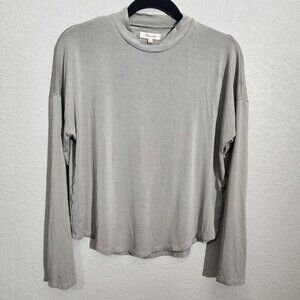 Madewell Gray Long-Sleeve Relaxed Fit Top M